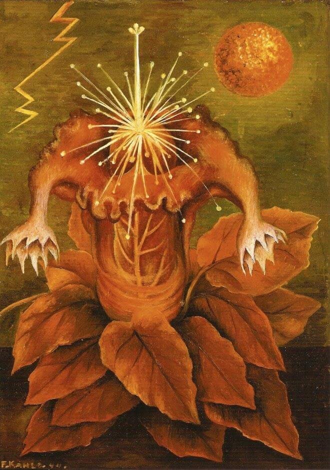 Frida Kahlo y la simbología de las flores en su arte.