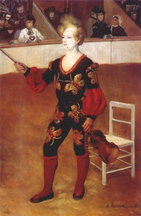 Pintura de Auguste Renoir 'El Payaso', fechada en 1868.