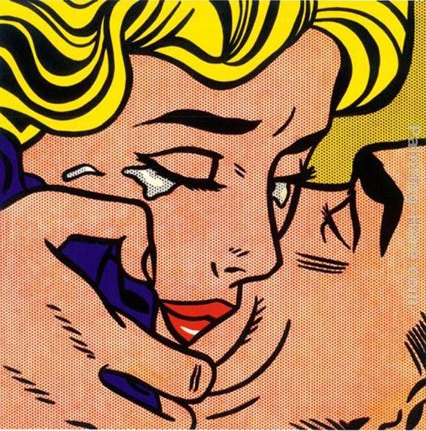 Opera 'Kiss V' di Roy Lichtenstein, dipinta nel 1964.