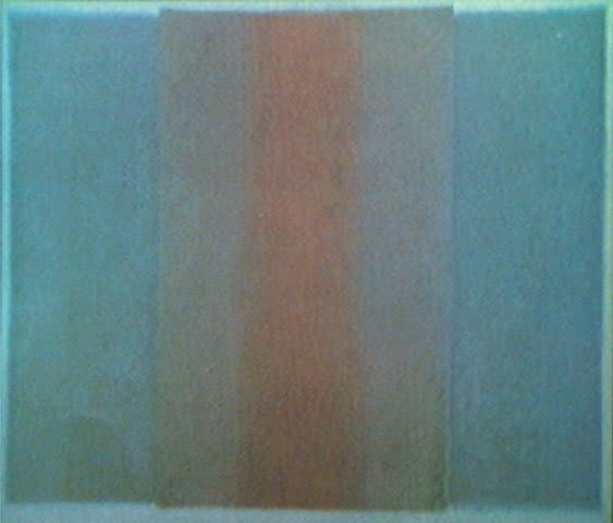 Peinture intitulée 'Vibrations Terre-Bleu' de Arcangelo Ianelli, 1983.