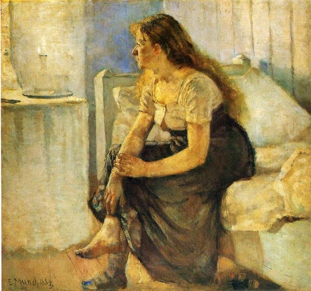 Mattino. Edvard Munch. 1884 - Olio su tela (96,5 x 103,5 cm) - Ubicazione: Collezione Rasmus Meyer, Bergen, Norvegia