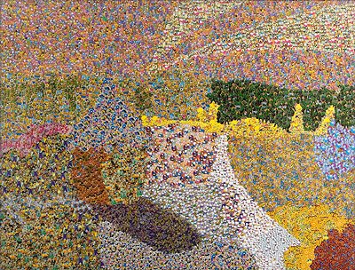 Figurativismo Abstracto (Adhesivo sobre madera). Nelson Leirner 2004