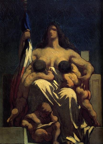 Obra de Honoré Daumier representando La República