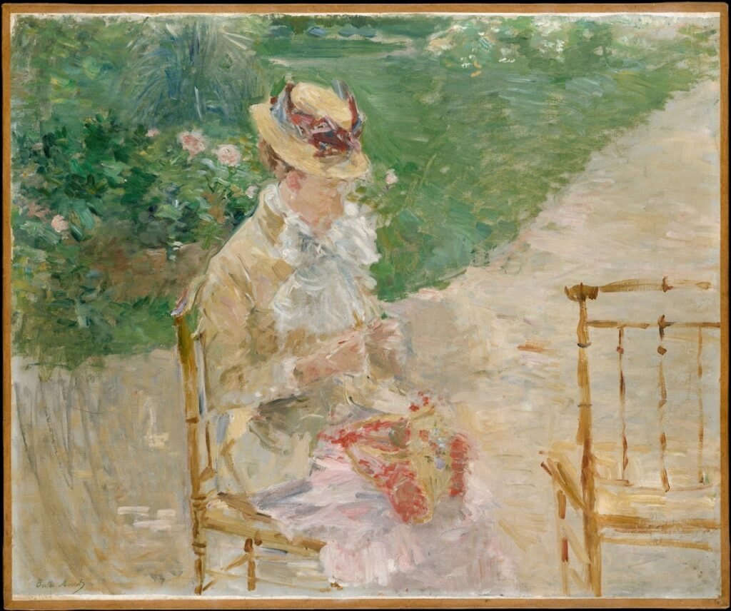 Berthe Morisot: Young Woman Knitting