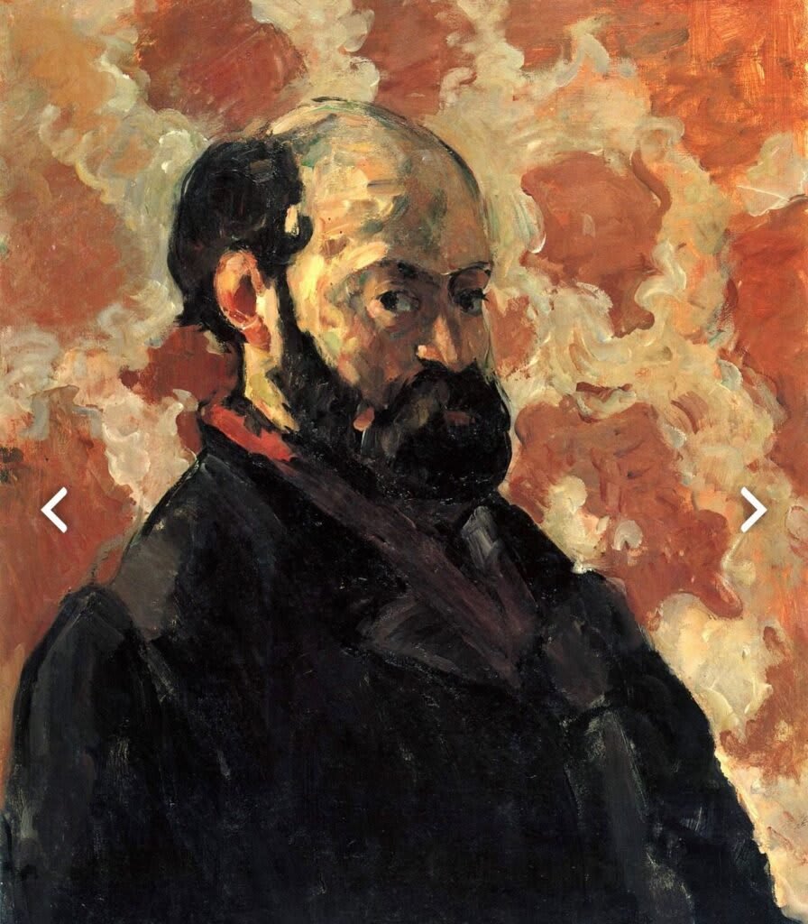 Autorretrato con fondo rosa, Paul Cézanne, 1875