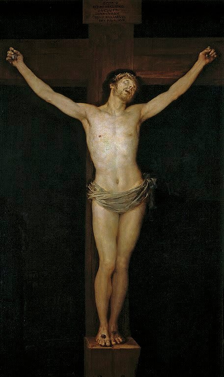 Le Christ Crucifié. Francisco de Goya. 1780 – huile sur toile (255 × 154 cm) – Lieu : Musée du Prado, Madrid (Espagne)