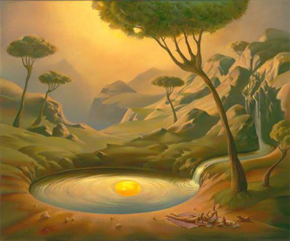 Vladimir Kush - Desayuno en el Lago