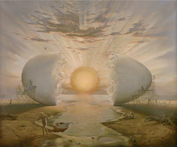 Vladimir Kush - Amanecer cerca del océano