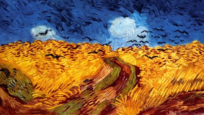 Campo de Trigo con Cuervos. Vincent van Gogh. 1890 - Óleo sobre Tela (50,5 x 103) - Localización: Museo Van Gogh, Amsterdam