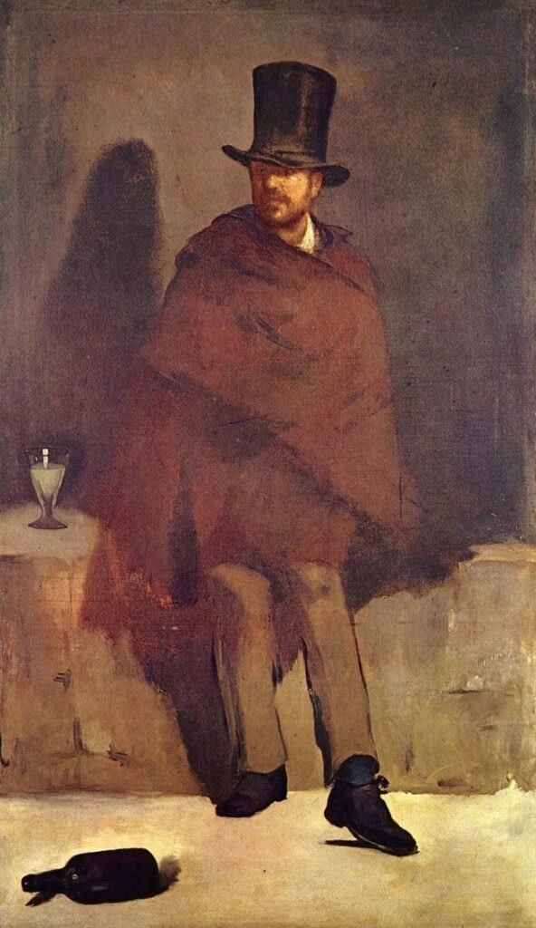 Le Buveur d'absinthe. Édouard Manet. 1858-59 - Huile sur toile (180,5 x 105,6 cm)