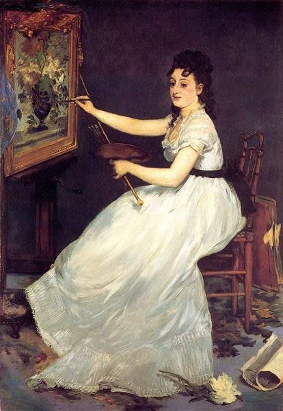 Portrait d'Eva Gonzales. Édouard Manet. 1870 - Huile sur toile (191 x 133,4 cm) - Lieu : National Gallery, Londres