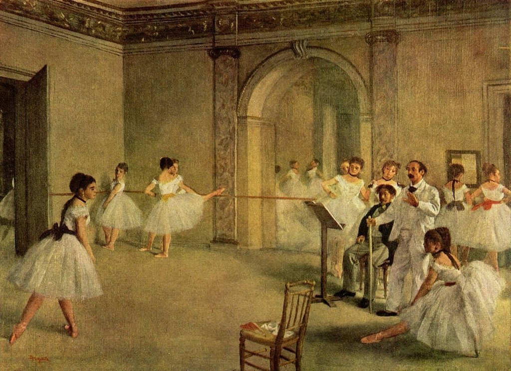 - La Salle de Répétition de Ballet à l'Opéra. Edgar Degas. 1872 - Lieu : Musée du Louvre, Paris