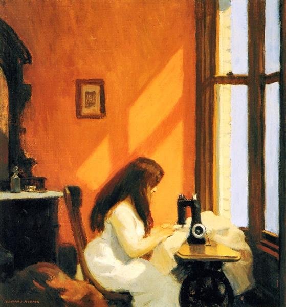 Tableau Automat, d'Edward Hopper, montrant une femme seule dans un café.
