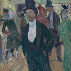 Monsieur Henri Fourcade au Bal de l'Opéra. Toulouse-Lautrec. 1889