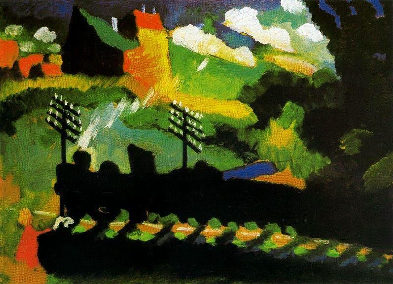 Voie Ferrée à Murnau. Wassily Kandinsky. 1909.