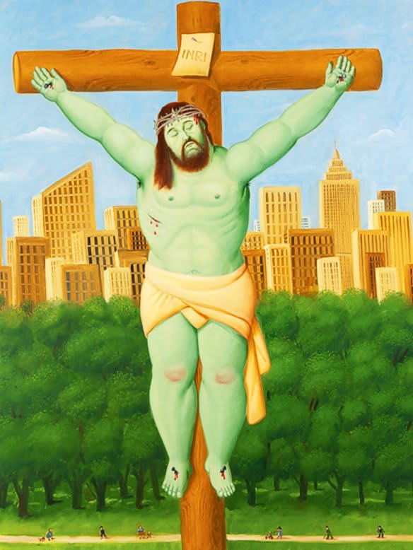 La Via Sacra, di Fernando Botero - croce