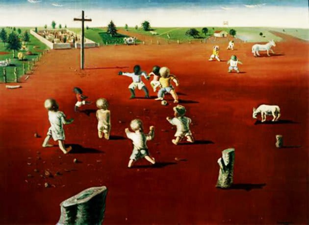L'œuvre 'Le Balançoire' de Candido Portinari, capturant la joie enfantine.