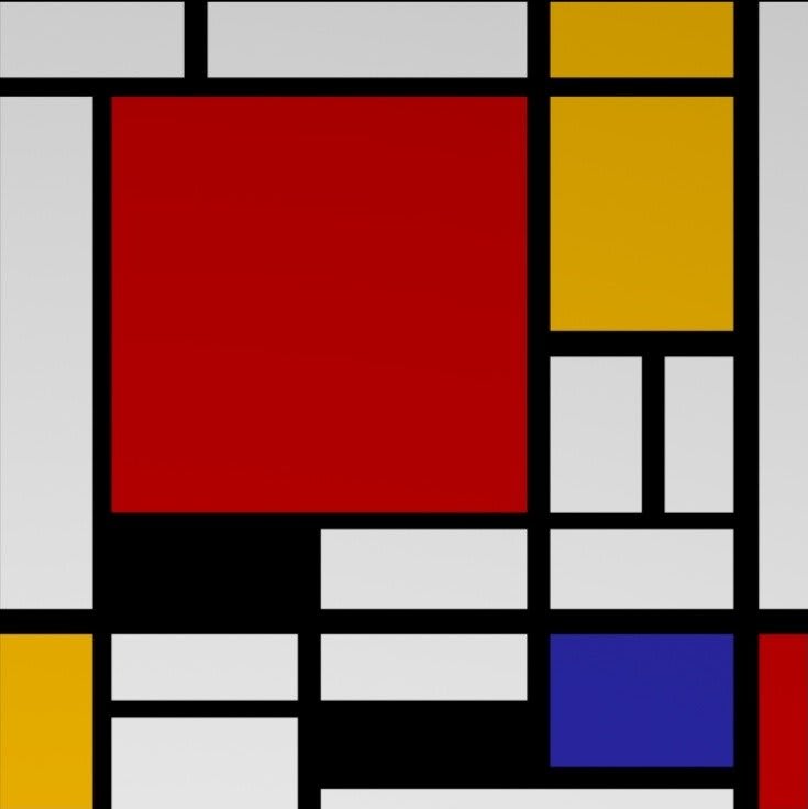 Piet Mondrian - Composizione con Rosso Giallo e Blu