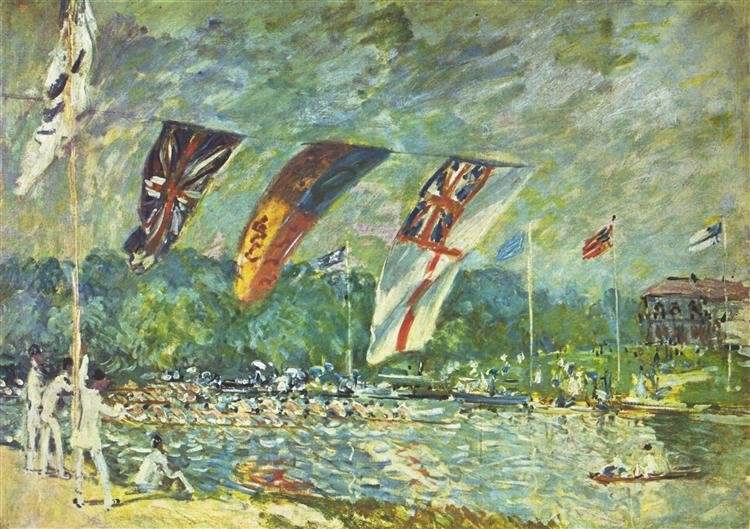 Die Regatten in Moseley. Alfred Sisley. 1874