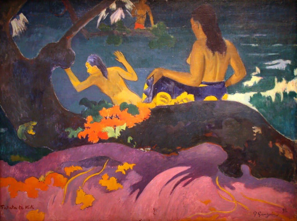 Miti de Fatata Te (o Junto al Mar). 1892 - Óleo sobre lienzo - Ubicación: Galería Nacional de Arte de Washington, USA