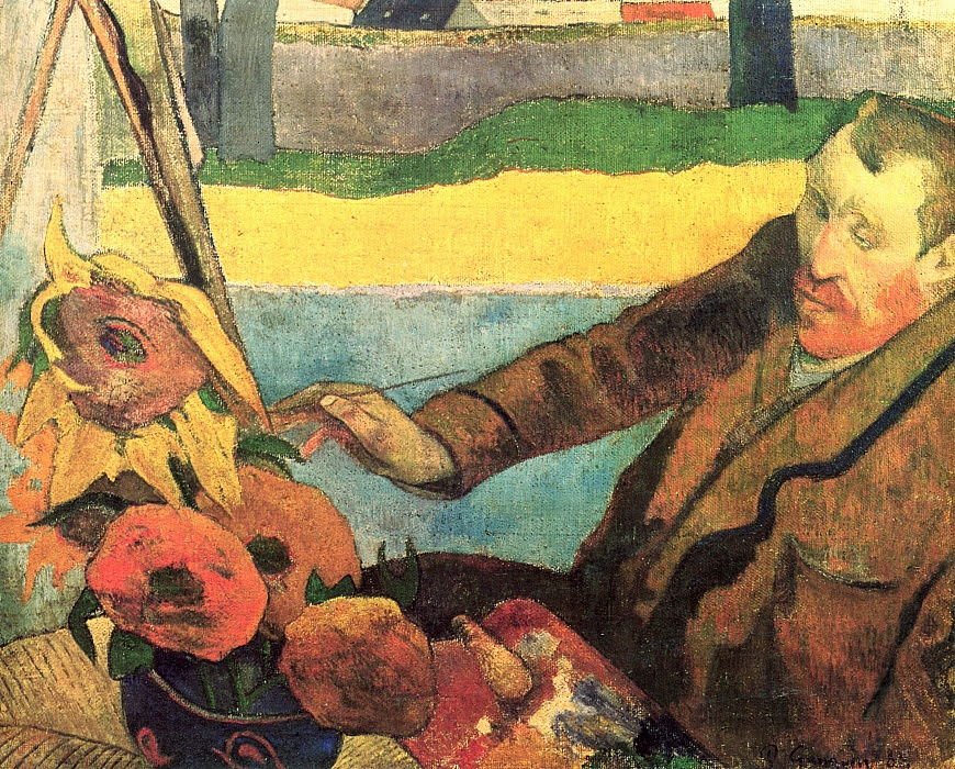 Van Gogh peignant les tournesols. Paul Gauguin. 1888