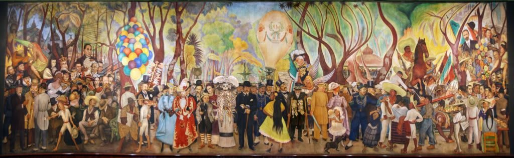 Il murale 'Sogno di una domenica pomeriggio nell'Alameda Central' di Diego Rivera