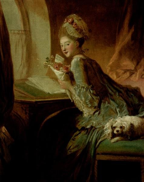 La Lettre d'amour. Jean-Honoré Fragonard. c1779 - Huile sur toile