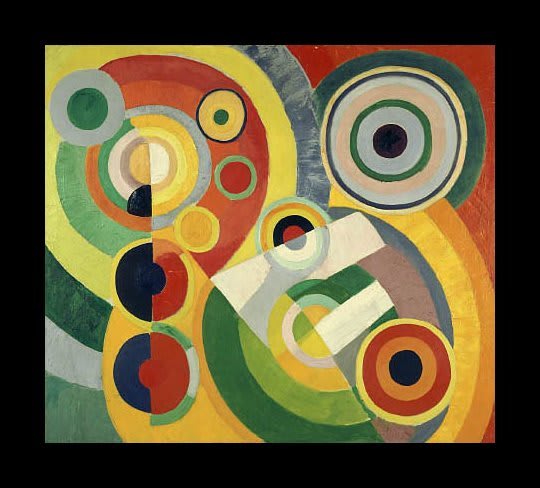 Œuvre de Robert Delaunay, explorant la simultanéité des couleurs et des formes géométriques.