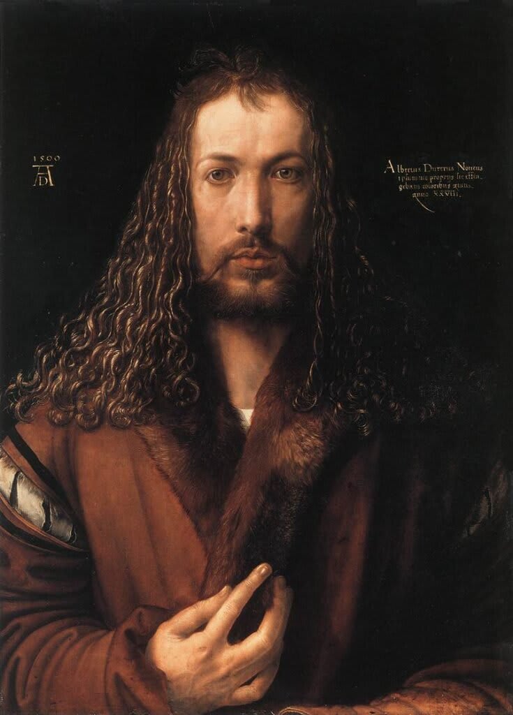 Autoritratto con Pelliccia. Albrecht Dürer. 1500