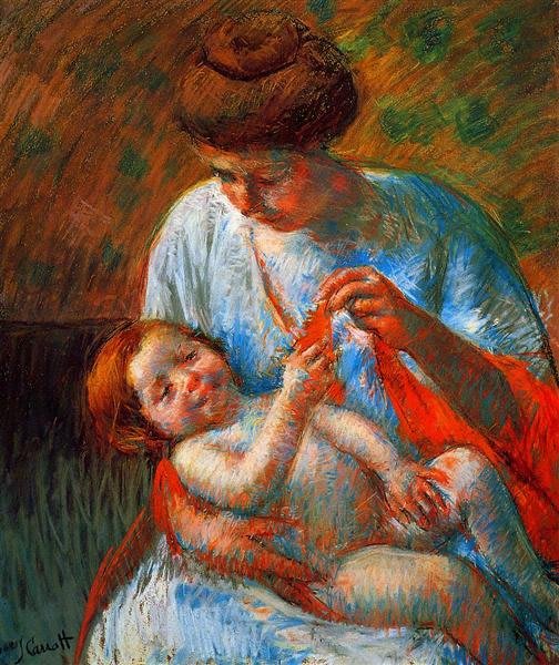 Baby im Arm der Mutter, Mary Cassatt, 1914