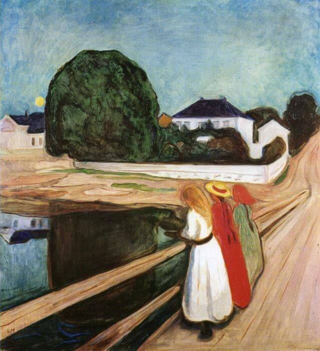 Ragazze sul Ponte. Edvard Munch. 1899