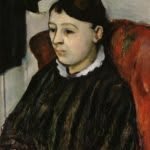 Ritratto di Madame Cézanne in Vestaglia a Strisce (1882-4) Paul Cézanne