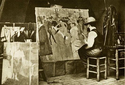 Das Gemälde 'Der Tanz im Moulin Rouge' von Toulouse-Lautrec
