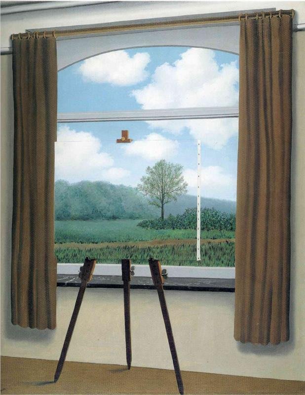 Die menschliche Kondition. René Magritte. 1933 - Öl auf Leinwand (100 x 81 cm)