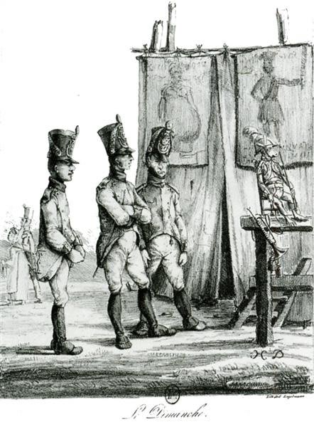 Ritratto di un giovane Honoré Daumier, seduto e intento a disegnare.