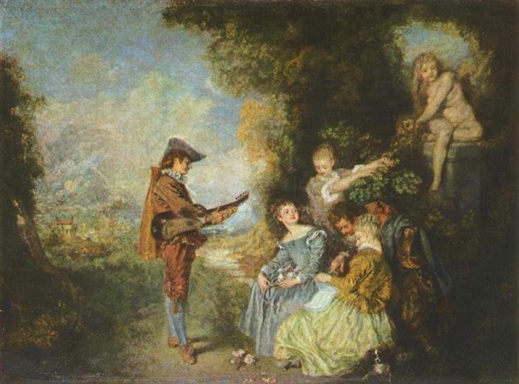 La Lezione d'Amore, di Antoine Watteau