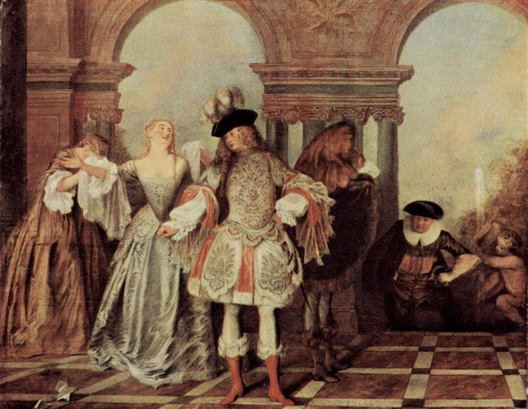 I Commedianti Francesi, di Antoine Watteau