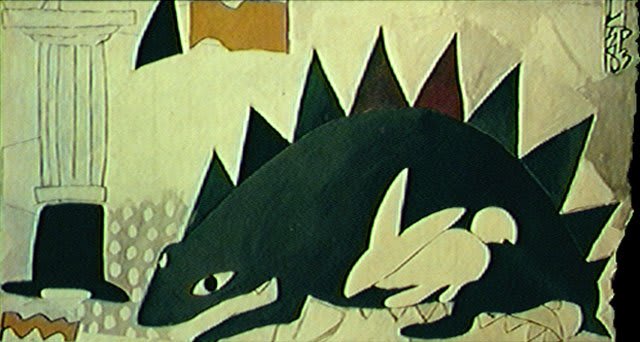 Dipinto acrilico senza titolo di Leonilson del 1983, con forme e contorni astratti che evocano la fase iniziale della sua opera.