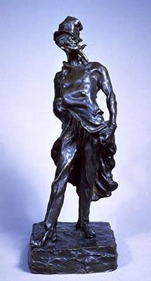 Scultura di Ratapoil di Honoré Daumier, un uomo scheletrico e astuto che rappresenta i seguaci di Napoleone III.