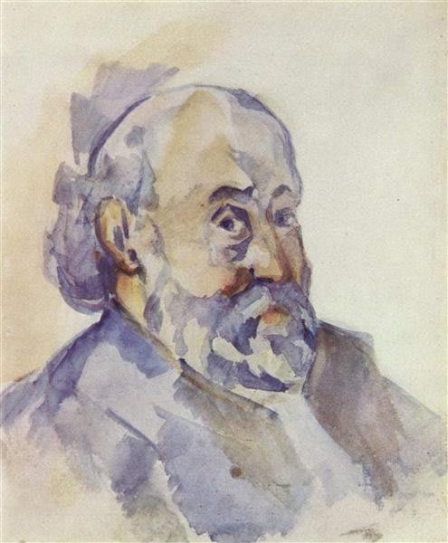 Autoritratto ad acquerello di Paul Cézanne