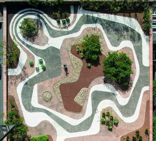 Giardino moderno di Burle Marx, vista aerea