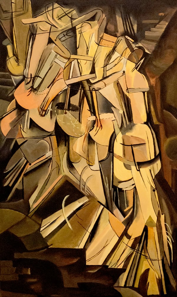 Nudo che scende una scala. Marcel Duchamp. 1912 – Olio su tela (89 x 146 cm) – Ubicazione: Museo d'Arte di Filadelfia
