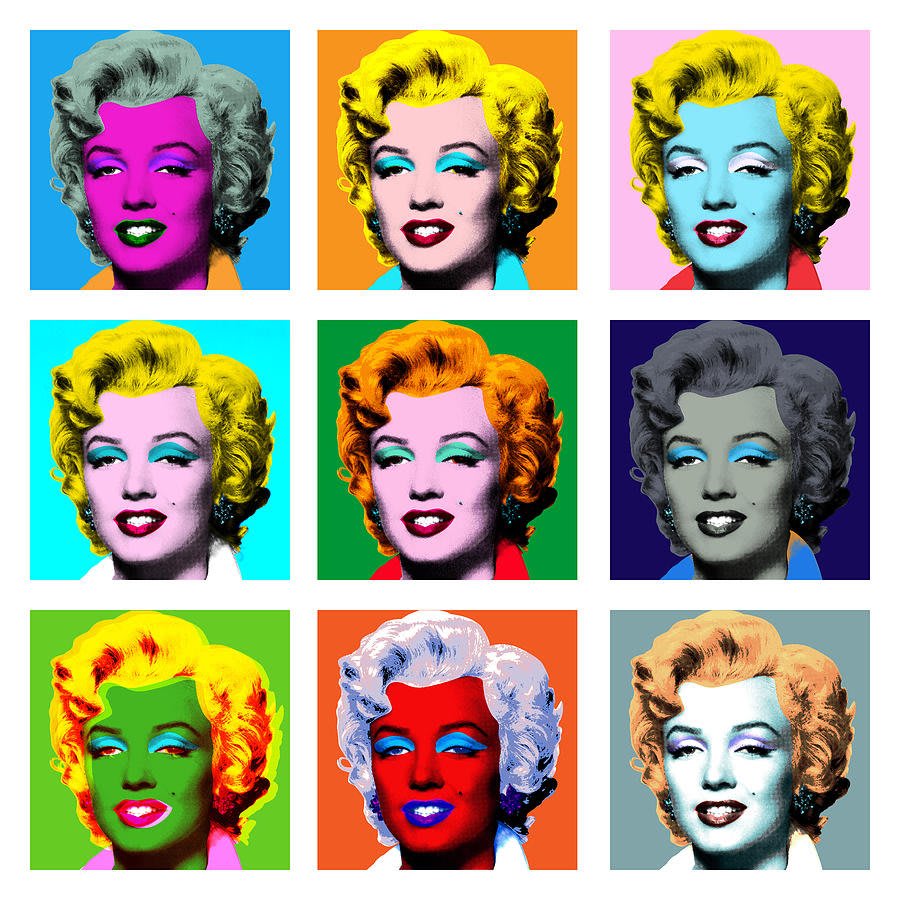 Marilyn di Andy Warhol in diverse cromie