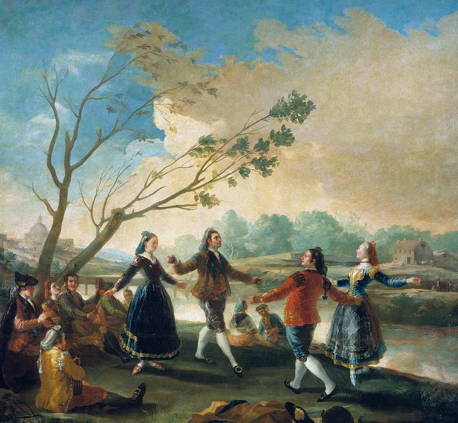 La Danza sulle rive del Manzanarre. Francisco de Goya. 1777 - Olio su tela (295 x 272 cm)