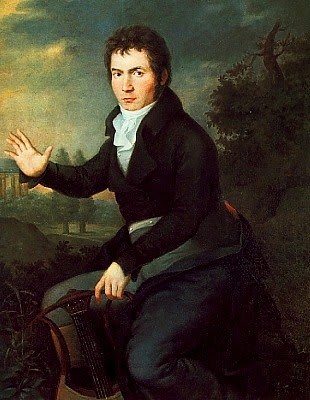 Ritratto di Beethoven di Willibrord Joseph Mähler. 1804