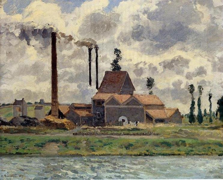 La Fabbrica. Camille Pissarro. 1873