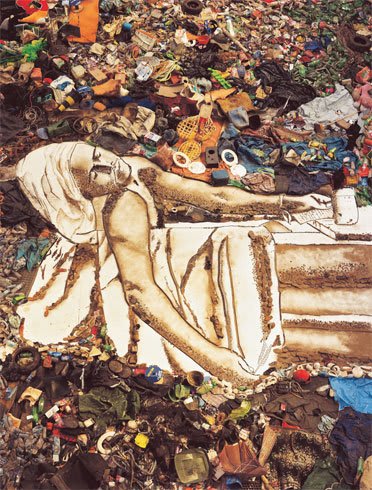La Morte di Marat, reinterpretata da Vik Muniz.