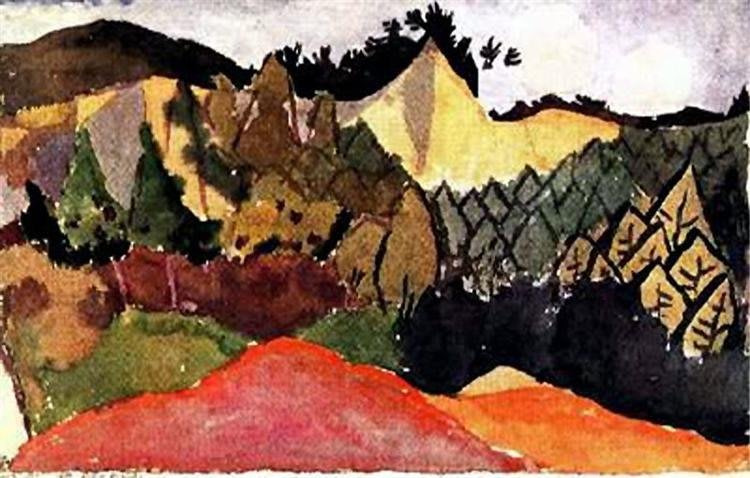 Na Pedreira. Paul Klee. 1913