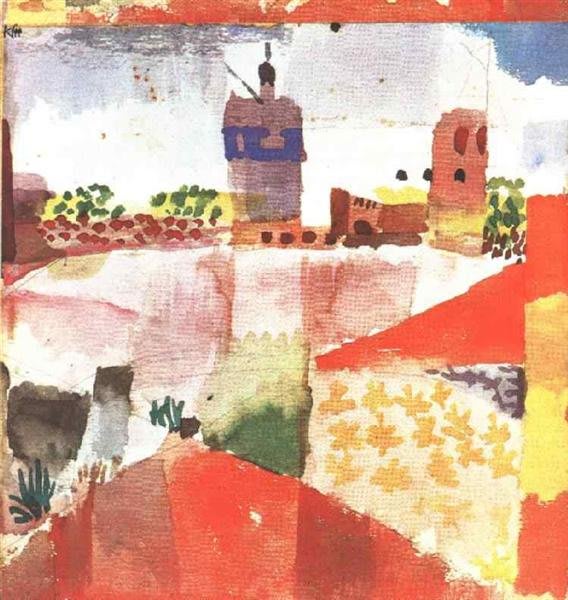 Hammamet com Mesquita. Paul Klee. 1914