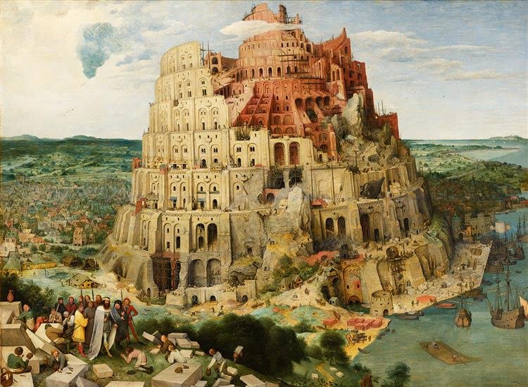Der Turmbau zu Babel. Pieter Bruegel der Ältere. 1563 – Öl auf Holz (114 x 155 cm) – Ort: Kunsthistorisches Museum, Wien (Österreich)